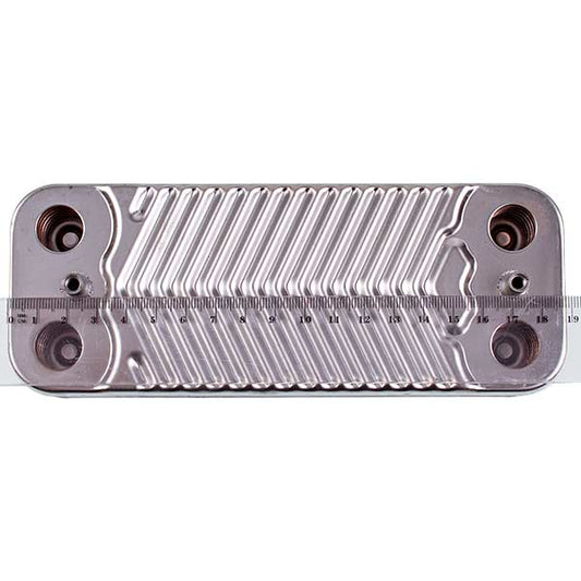 DHW Plate Heat Exchanger (12 plates) for Gas Boiler Compatible with Tiberis Cube 24 F 30631400300401