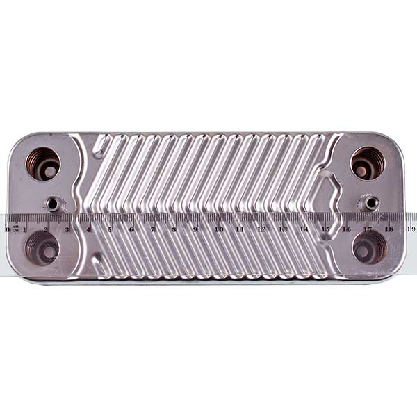 DHW Plate Heat Exchanger (12 plates) for Gas Boiler Compatible with Tiberis Cube 24 F 30631400300401