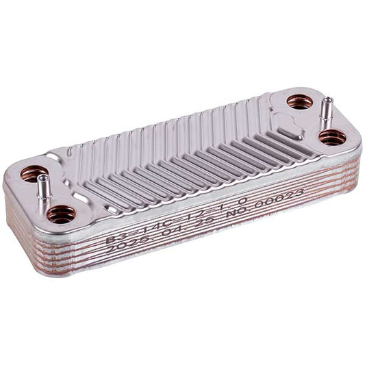 DHW Plate Heat Exchanger (12 plates) for Gas Boiler Compatible with Wolf 2980426