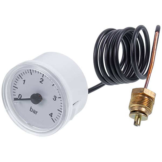 Gas-fired Boiler Pressure Gauge Compatible with Ferroli 39806330 0-4 bar D=43/40 mm