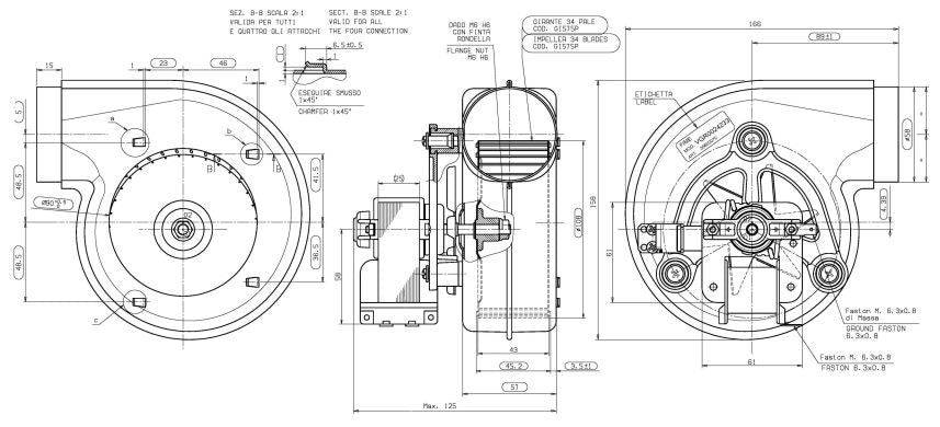 Fan Fime VGR0024233 35 W for Gas-fired Boiler Compatible with Ferroli Divatech, Domiproject, FEReasy 24 kW 39846780
