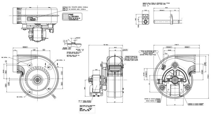 Gas-fired Boiler Fan Fime GR03950 35W Compatible with Beretta Ciao/Citi 24 kW 20005543
