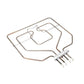 Top heating element (grill) for oven Compatible with Bosch 00472510 2300W 230V B=370mm L=335mm