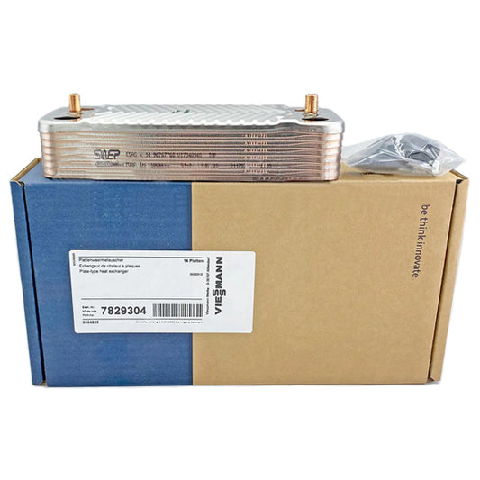 DHW Plate Heat Exchanger Swep (14 plates) for Gas Boiler Viessmann WH1D, WB1B, WB1C 26-30 kW 7829304