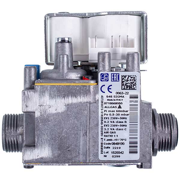 Gas Valve Sit Sigma 848 (0.848.190) for Condensing Boiler Bosch Condens 7000, Buderus GB172 30-42 kW 87186689550