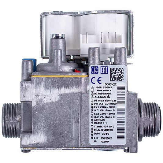 Gas Valve Sit Sigma 848 (0.848.190) for Condensing Boiler Bosch Condens 7000, Buderus GB172 30-42 kW 87186689550