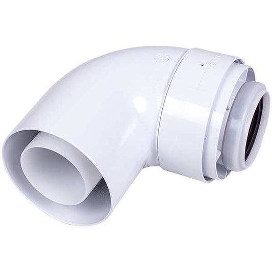 Condensing Gas-fired Boiler Chimney Elbow Viessmann 7373226 87° D=60/100 mm