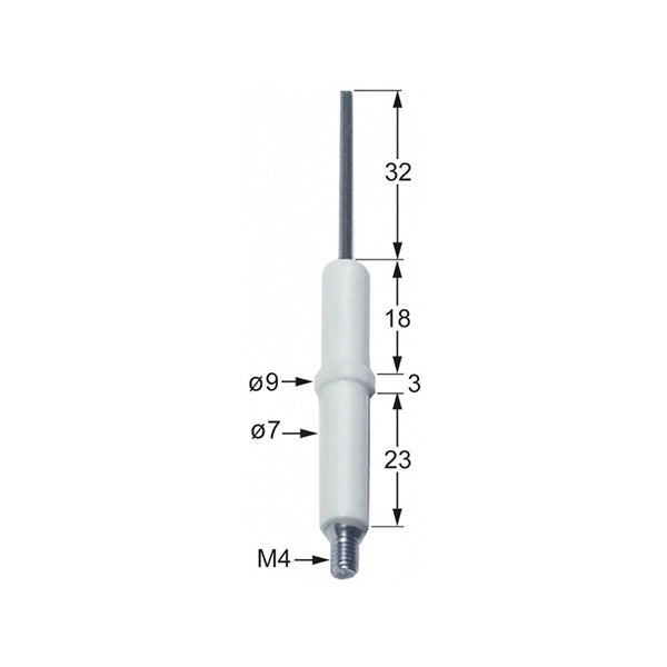 Ignition electrode for gas equipment 100701