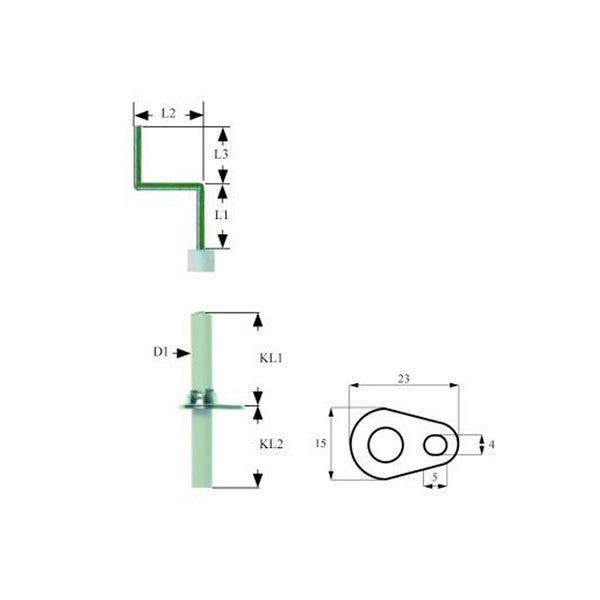 Ignition electrode for gas equipment Lainox/Mareno/Mastro/Silko 104451