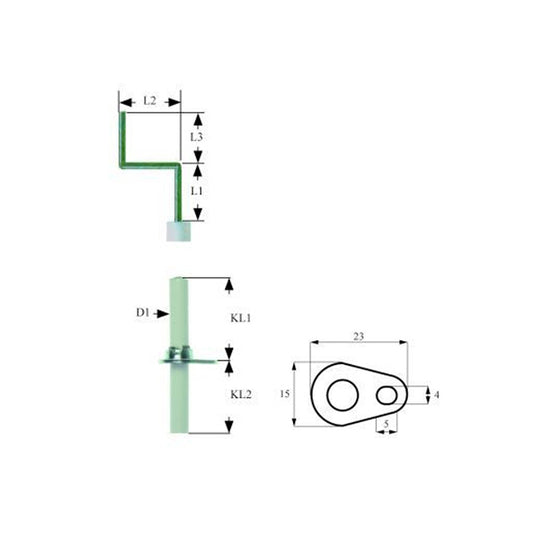 Ignition electrode for gas equipment Lainox/Mareno/Mastro/Silko 104451