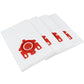 Vacuum Cleaner Bag Set FJM (4 pcs.) Microfiber + Outlet Filter Compatible with Miele 41996571D Red