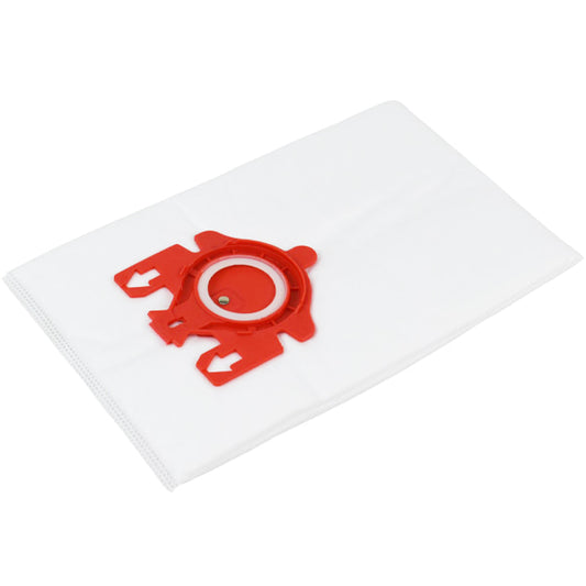 Vacuum Cleaner Bag Set FJM (4 pcs.) Microfiber + Outlet Filter Compatible with Miele 41996571D Red