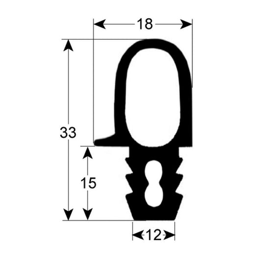 Door Gasket Rubber for Combi Oven Eloma, Falcon, Palux, Rosinox 900865 490x520мм