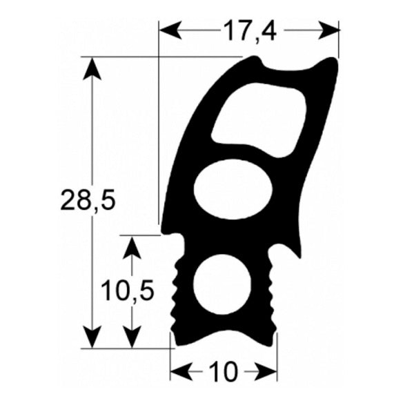 Door Gasket Rubber for Combi Oven Rational CM, SCC, WE, iCombi 6 levels series 901403 470x500mm