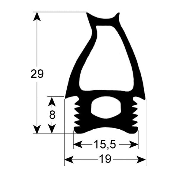 Door Gasket Rubber for Combi Oven Angelo Po FX, BX 10 levels series 901623 475x725mm