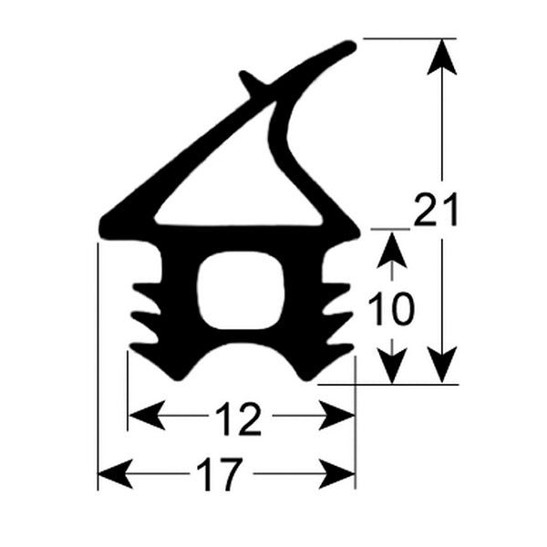Door Gasket Rubber for Combi Oven Lainox, Alphatech CKES07, GEMT07S, NAEV071X 902024 460x550mm