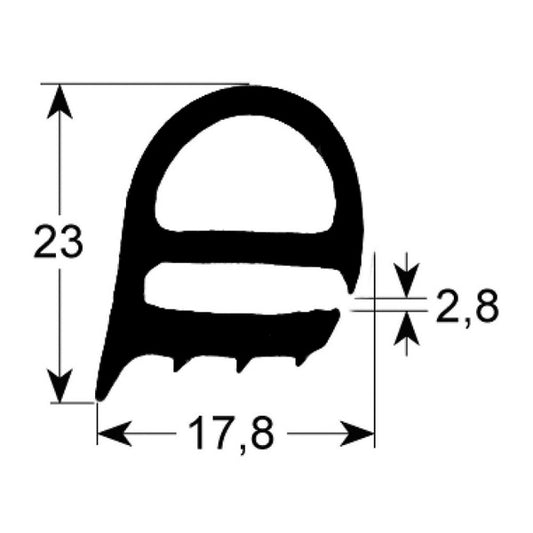Door Gasket Rubber for Combi Oven Rational CM, CD, CC 10 level series 902241 480x725mm