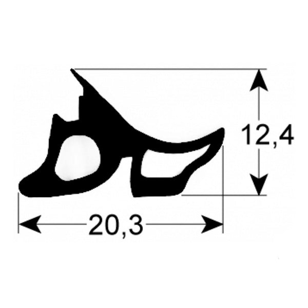 Door Gasket Rubber for Combi Oven Convotherm OES, OEB 10.10 mini series 902429 1880мм