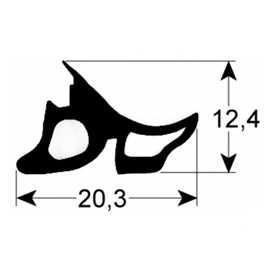 Door Gasket Rubber for Combi Oven Convotherm OES, OEB 10.10 mini series 902429 1880мм