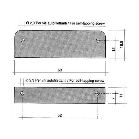 Dishwasher door magnet 519049 63x18.8x10.7mm