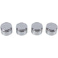 Oven Universal Control Knob Set (4 pcs) D=34mm H=23mm (Short Adapter) Silver