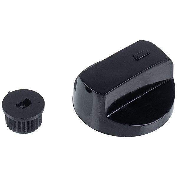 Stove Universal Control Knob Set (4 pcs) D=40mm H=20mm with Adapters (Black)