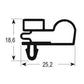 Drawer Gasket Rubber for Refrigerated Table Desmon 900622 415x272mm рrofile 9010