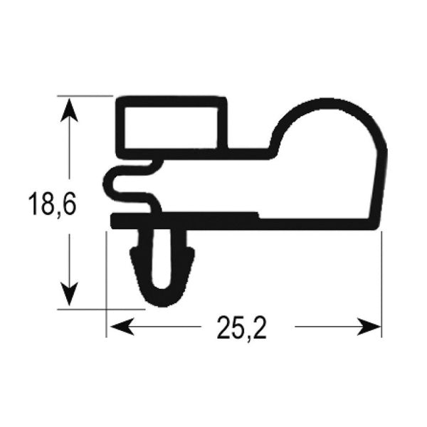 Drawer Gasket Rubber for Refrigerated Table Desmon 900622 415x272mm рrofile 9010