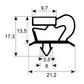 Door Gasket Rubber for Refrigerated Table Sagi, Angelo Po 900709 373х580mm рrofile 9048