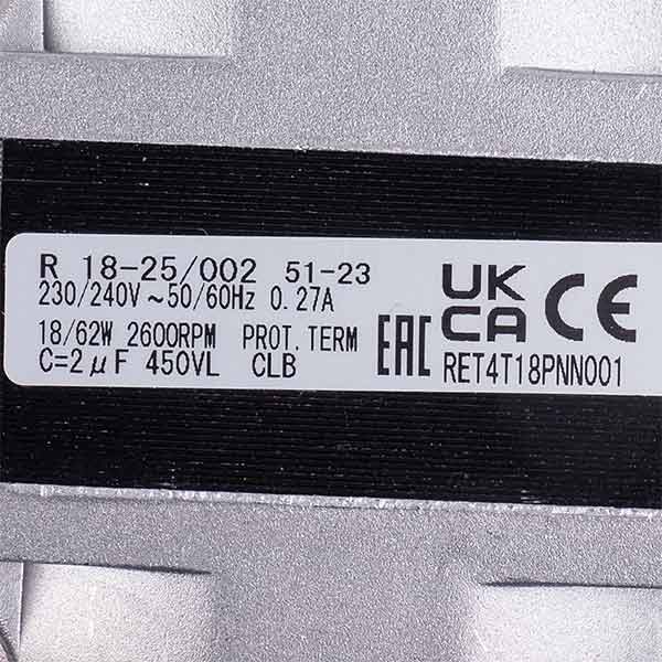 Cooling Fan Motor for Refrigeration Equipment 601608 R18-25/010 ELCO 18W 230-240V