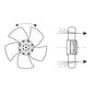Air Circulation Fan EBM-PAPST for Blast Freezing Compatible with Zanussi 601707 A2E300-AC47-02 140/190W 230V D=300mm