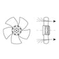 Air Circulation Fan HIDRIA for Blast Freezing 601811 R09R-3030HP-4M-2543 65/90W 230V D=300mm