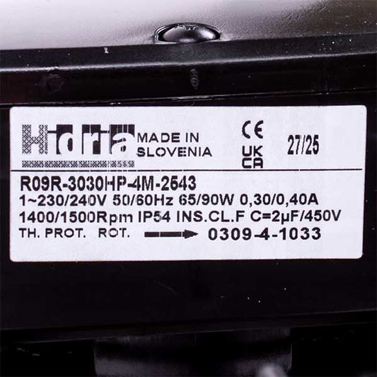 Air Circulation Fan HIDRIA for Blast Freezing 601811 R09R-3030HP-4M-2543 65/90W 230V D=300mm