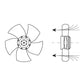Air Circulation Fan EBM-PAPST for Blast Freezing 601619 A4E300-AS72-01 68W 230V D=300mm