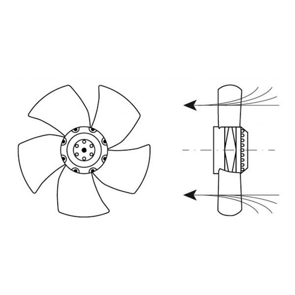 Air Circulation Fan EBM-PAPST for Blast Freezing 601619 A4E300-AS72-01 68W 230V D=300mm