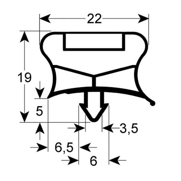 Door Gasket for Shock Freezing Electrolux BCW, AOCP, BCF series 902820 477x503mm