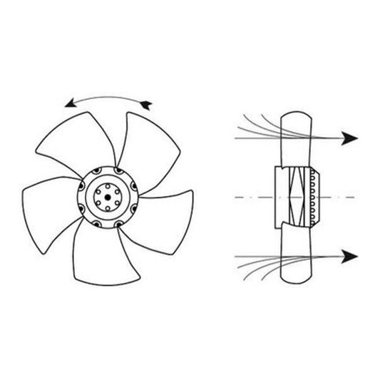 Air Circulation Fan EBM-PAPST for Blast Freezing Polaris 601624 S6E330-AP02-34 65W 230V D=330mm