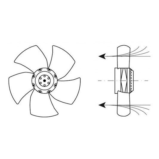 Cooling Fan YWF4E-400 WEIGUANG for Refrigeration Equipment 601884 180/250W 230V D=400mm