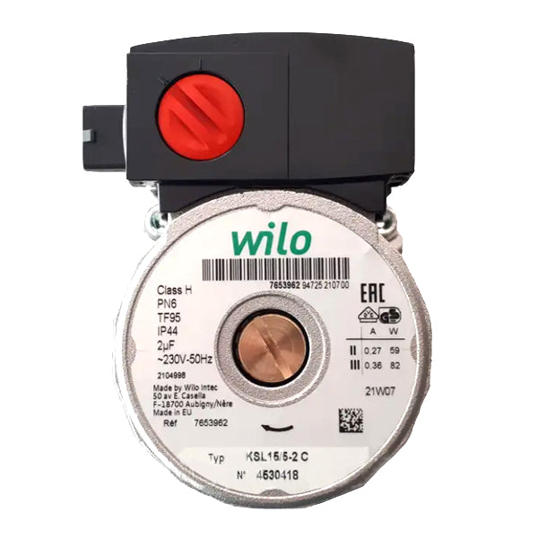 Circulation Pump Assembly Wilo KSL 15/5-2 C 82 W for Gas Boiler Compatible with Viessmann Vitopend 100-W A1JB/A1HB 12-24 kW 7876467