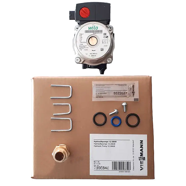 Circulation Pump Assembly Wilo KSL 15/5-2 C 82 W for Gas Boiler Compatible with Viessmann Vitopend 100-W A1JB/A1HB 12-24 kW 7876467