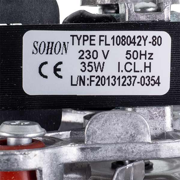 Gas-fired Boiler Fan Sohon 35 W Compatible with Ariston/Chaffoteaux 65104357