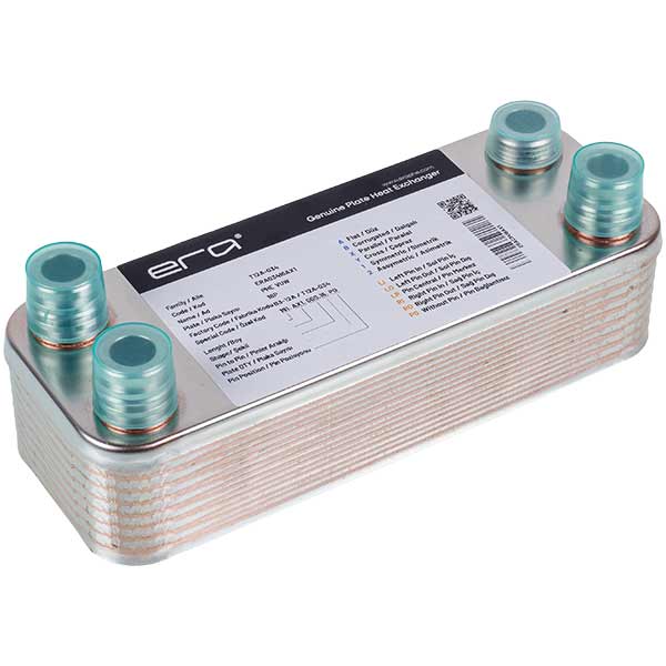 DHW Plate Heat Exchanger (16 plates) for Gas Boiler Compatible with Vaillant atmo/turbo MAX plus/pro VUW 065088