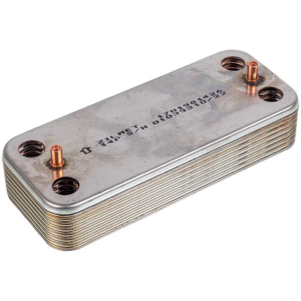 DHW Plate Heat Exchanger Zilmet (14 plates) for Gas Boiler Ariston, Schaffoteaux 17B1901426