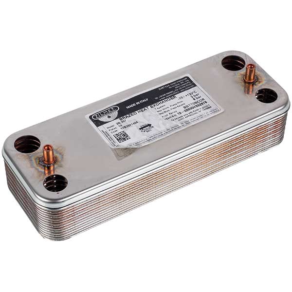 DHW Plate Heat Exchanger Zilmet (14 plates) for Gas Boiler Ariston Microgenus Plus 17B2071406
