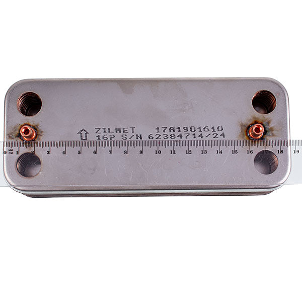 DHW Plate Heat Exchanger Zilmet (16 plates) for Gas Boiler Sime 17A1901610