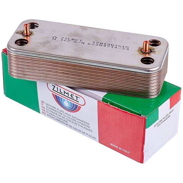 DHW Plate Heat Exchanger Zilmet (16 plates) for Gas Boiler Sime 17A1901610