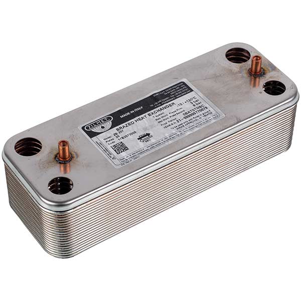 DHW Plate Heat Exchanger Zilmet (20 plates) for Gas Boiler Baxi Eco, Luna 3, Fourtech, Westen Pulsar 17B2072000