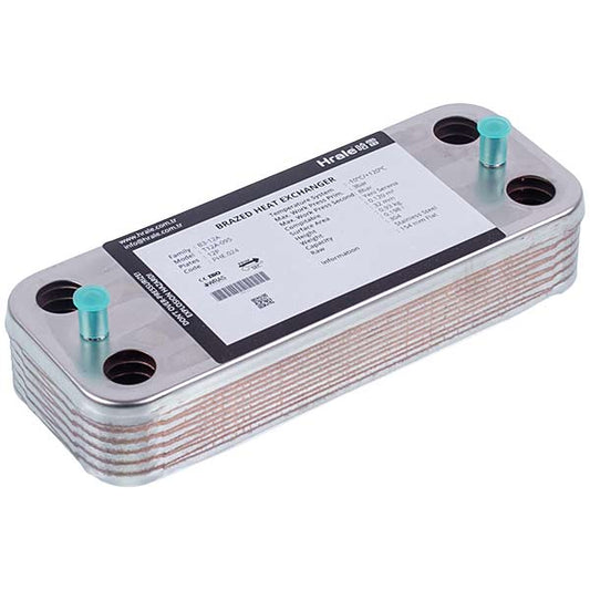 DHW Plate Heat Exchanger (12 plates) for Gas Boiler Compatible with Viessmann Vitopend 100 WH1D 23 kW 7828745