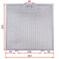 Cooker Hood Grease Filter (metal) 253x263x8mm (under latches, universal)