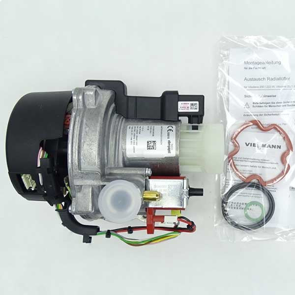 Fan Ebmpapst iNR77MF with gas fitting for Condensing Boiler Viessmann Vitodens 200 B2KB/B2HB 7865437